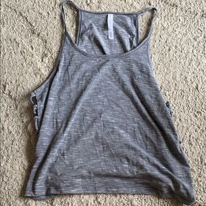 Gray tank top cool sewing on side